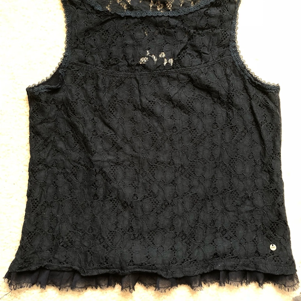 Abercrombie Fitch navy lace tank top